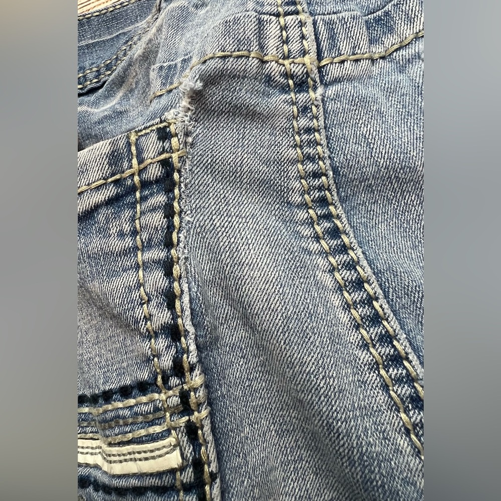 Mens Axe & Crown Slim Boot Denim Jeans Light Wash Size 32x34 - Picture 9 of 9